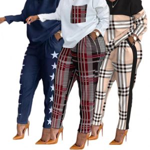 Chándal holgado estampado para <span class=keywords><strong>mujer</strong></span>, camisa de manga larga de otoño + conjunto de pantalones largos estampados, conjunto de dos piezas informal de talla grande para <span class=keywords><strong>mujer</strong></span> africana - Product Image 1