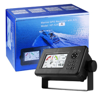 Navegador GPS Marino Matsutec HP-528A con Pantalla LCD a Color de 4.3 Pulgadas y Transpondedor AIS Clase B para Barcos de Pesca y Yates