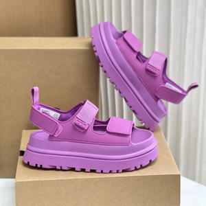 Sandales plates à plateforme réglables en cuir PU pour femmes, style décontracté d'été, inspirées des Uggs - Product Image 4