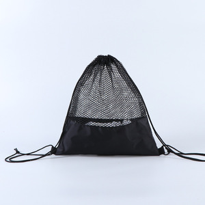 Custom Logo Mesh <b>Drawstring</b> <b>Bag</b> for Football Basketball Transparent Net <b>Drawstring</b> Backpack for Gym Sports - Product Image 2