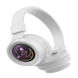 Auriculares inalámbricos con luz LED, cascos populares con Bluetooth, música, estéreo, de fábrica