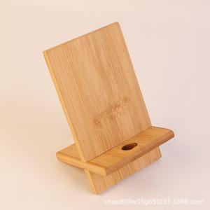 Bamboo Wood Phone Stand Desktop Charging <b>Holder</b> Natural Color Minimalist Design <b>Tablet</b> Support - Product Image 5