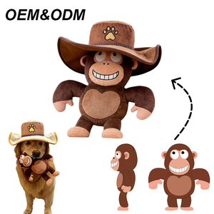 Orijinal Tasarım Çılgın Maymun Şapka Şeklinde Peluş Köpek Oyuncakları, Köpekler İçin Halat Çekme Etkileşimi, Özel Logolu Köpek Oyuncakları - Product Image 1