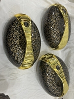 Ensemble de chauffe-plats ovales floraux 4L 5L 6L avec poignée large, conteneur isotherme de luxe pour buffet et réceptions