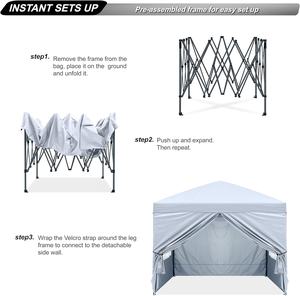 ABCCANOPY 10X10 Tente de gazebo pop-up fermée abri d'auvent instantané couleur blanche Barnums Pliants extérieur Faltpavillon - Product Image 4