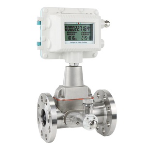 Kustom besi tahan karat turbin Gas meteran arus untuk Gas LPG Air udara dengan tampilan LCD Flange konektivitas OEM didukung - Product Image 2