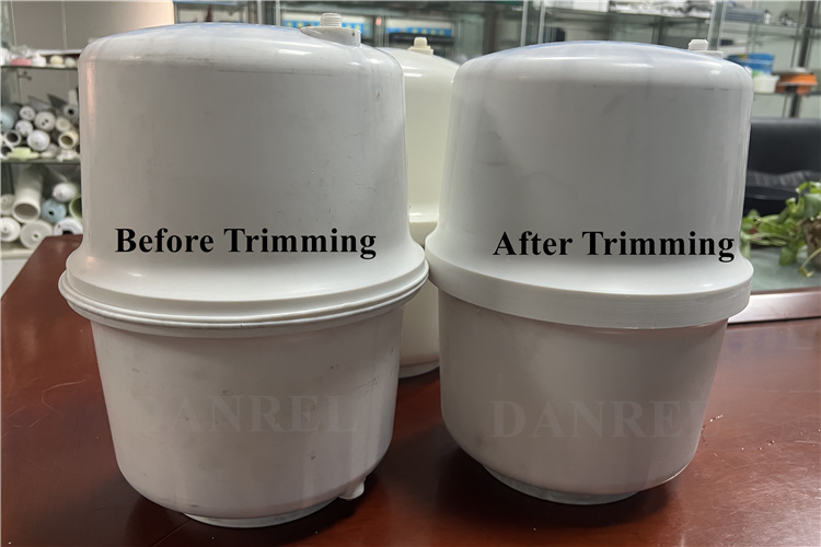 How to Remove the Excess Plastics on the Reverse Osmosis RO Water Storge Tank Knife Trimming Cutting Machine
