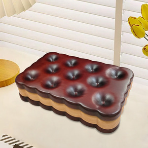 Embossed commemorative coin collection <b>box</b>, custom-made solid wood high-end natural wood display packaging, <b>empty</b> <b>box</b> factory. - Product Image 2