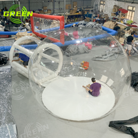 Tente gonflable verte de bulle de PVC Chambre claire de dôme d'igloo pour l'usage de piscine ou de parc pour l'amusement et les loisirs