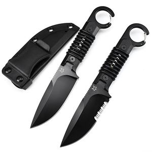 Couteau utilitaire à lame fixe Fox, pointe droite, pour le camping en plein air, acier inoxydable, manche en bois, épaisseur 3 mm, multi-usages, OEM - Product Image 1