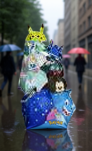 Ombrello per bambini Pokémon, 8 stecche, apertura manuale, protezione da sole e pioggia in poliestere, regalo per bambini - Product Image 2