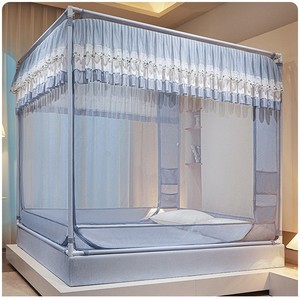 <span class=keywords><strong>Mosquiteras</strong></span> Plegables de Verano para el Hogar, Dormitorio, Anti-caídas, con Soporte Reforzado, Textura de Yurta, Tienda de Campaña con Fondo Completo y Puerta Grande - Product Image 4