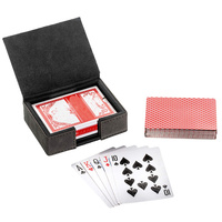 Étui pour cartes à jouer en cuir personnalisé pochette de rangement pour poker boîte de rangement de cartes de jeu style enveloppant pour accessoires de jeu