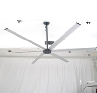 Ventilateur de plafond industriel HVLS PMSM de 8 pieds, 6 pales en aluminium, haute efficacité, économie d'énergie, sans engrenages, pour entrepôt