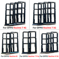 Adaptateur de support de plateau de fente pour carte Sim pour Oppo Realme 9 8 7 4G 5G 6 6i 5 5i 3 Pro téléphone portable double plateau de cartes Sim pièces de rechange