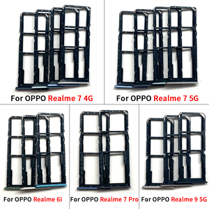 Adaptateur de support de plateau de fente pour carte <span class=keywords><strong>Sim</strong></span> pour Oppo <span class=keywords><strong>Realme</strong></span> <span class=keywords><strong>9</strong></span> 8 7 4G 5G 6 6i 5 5i 3 Pro téléphone portable double plateau de cartes <span class=keywords><strong>Sim</strong></span> pièces de rechange - Product Image 6