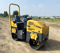 XCMG Oficial XMR110 Road Vibration Roller 1ton Compactador vibratorio de doble tambor Precio a la venta