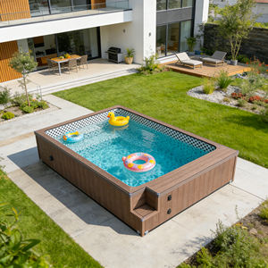 WPC ไฟเบอร์กลาสอะคริลิคสนุกเหนือพื้นดินกลางแจ้งปรับแต่งได้อุปกรณ์เครื่องมือสำหรับสระว่ายน้ำที่มีคุณภาพ - Product Image 5