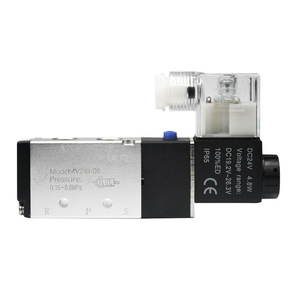 4V210 310 420 โซลินอยด์วาล์วนิวเมติก Ac220V Dc24V วาล์วควบคุมลม 2 ตำแหน่ง 5 ทางสำหรับใช้ในอุตสาหกรรม - Product Image 2