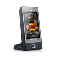 FYD-898 Écran publicitaire tactile numérique en forme de L pour menu de table, 23200mAh, pour restaurant, café, hôtel, bar