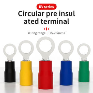 RV серии O-type латунь с Оловянным покрытием нос ПВХ втулка тип клемм оба конца гофрированный зажим Кабельный разъем - Product Image 2