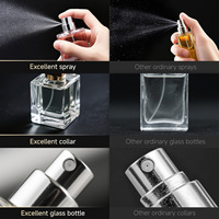 Vente Flash Flacon de Parfum Unique Rectangle Rayures Verticales Étiquettes Flacon de Parfum en Verre 100ML Flacon de Parfum Vide avec Boîte