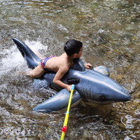 Bouée de natation gonflable pour enfants en forme de requin réaliste, en PVC écologique, pour jeux aquatiques et baignades