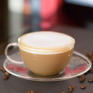 Tazza di vetro borosilicato e piattino in vetro piccolo tazza da tè e piattino Set resistente al calore per la preparazione del tè - Product Image 5