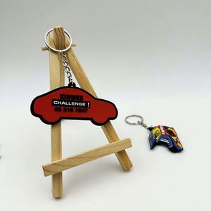 Custom 2D/3D Anime Keychain Soft PVC Sport Keyring with Chain Offset and UV Printing <b>Rubber</b> Keychain with Your Logo - Product Image 2