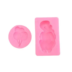 Baby Series Fondant Silicone Mold Balloon small feet diy Mousse Cake chocolate Baking Decorative mold