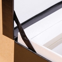 Emballage de boîte cadeau en carton cosmétique personnalisée Emballage de boîte cadeau magnétique de luxe de parfum noir