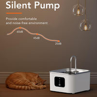 Fontaine à eau intelligente rechargeable en plastique et acier inoxydable YG-IWD0013 avec minuterie automatique et design étanche pour chats