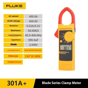 301A+ 301B 301C แคลมป์มิเตอร์แบบพกพา แคลมป์มิเตอร์วัดกระแสไฟฟ้ากระแสสลับแบบเบา เครื่องมือวัดและวิเคราะห์อเนกประสงค์ - Product Image 2