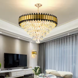 Luces colgantes Candelabro Hotel dorado Estilo nórdico moderno Led Lujo K9 Candelabros de cristal - Product Image 4