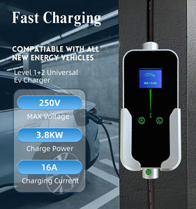 Chargeur EV portable 3,5 kW AC220V-250V, mise à niveau retrofit avec contrôle par application mobile, entrée/sortie UK US EU 8/16/13/16A avec écran LED - Product Image 3