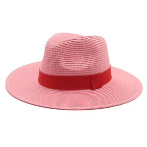 Bán buôn biểu tượng tùy chỉnh mùa hè Panama Fedora Bohemian mũ rơm rộng vành cuộn lên bãi biển rơm Mũ mặt trời dành cho phụ nữ - Product Image 6