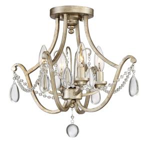 <b>Chrome</b> & Crystal Panel Modern Opulent Semi-Pendant <b>Chandelier</b> | Lavish Lighting for Hotel Lobby & Banquet Hall - Product Image 4
