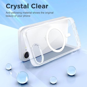 Étui pour <span class=keywords><strong>iPhone</strong></span> 16e HMJ, transparent magnétique, PC rigide, TPU souple, dos rigide transparent, <span class=keywords><strong>coque</strong></span> pour <span class=keywords><strong>iPhone</strong></span> 16e, étuis pour téléphone portable - Product Image 3