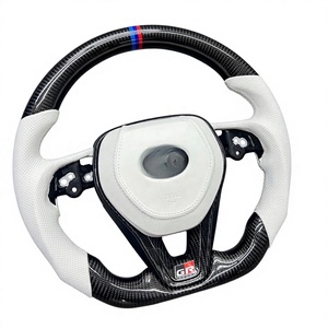 Volant en cuir et fibre de carbone pour <span class=keywords><strong>Toyota</strong></span> Camry Corolla Avalon Cruiser Sports 2018 2019 2020 <span class=keywords><strong>2021</strong></span> 2022 2023 2024 2025 2026 - Product Image 3