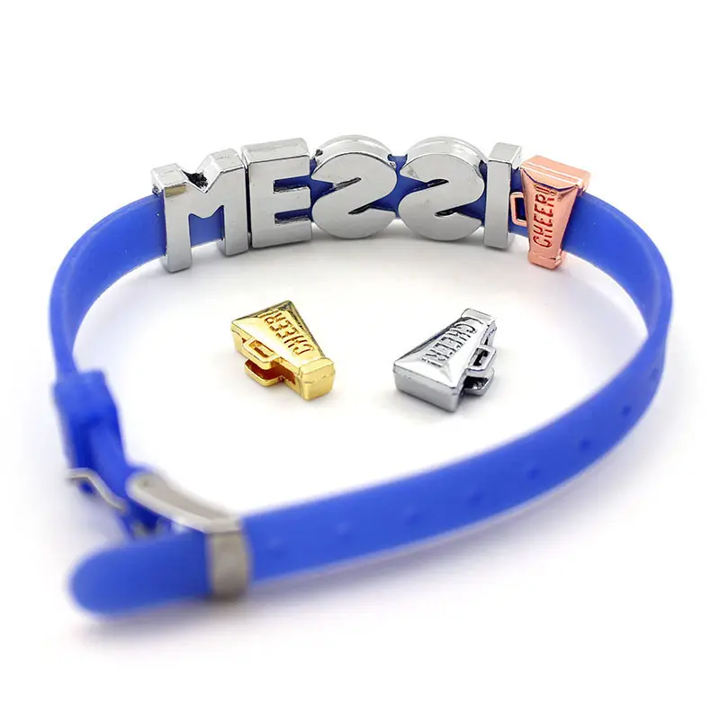 Bracelet en silicone 8mm Bracelet à breloques coulissantes pour bracelets de bricolage faisant des accessoires