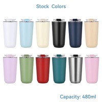 Thermos en acier inoxydable exclusif transfrontalier, dix générations, minimalisme moderne avec fermoir, pulvérisation de couleur, tasse de voyage créative