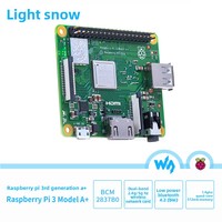 Raspberry Pi 3 Modèle A+ Original, Ordinateur Monocarte 1,4 GHz Quad Core, 512 Mo de RAM, WiFi Double Bande, Carte de Développement 4.2
