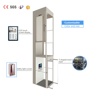 Ascenseurs résidentiels électriques pour hôtels de luxe, ascenseur en verre pour villa, hauteur réglable, 3/5 étages, <span class=keywords><strong>mini</strong></span> ascenseur pour maison - Product Image 2