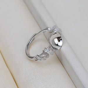 แหวนเงินแท้ S925 ปรับขนาดได้ ไม่มีรูเจาะ สำหรับทำเครื่องประดับไข่มุก DIY แหวนแบบถอดได้ 63 เม็ดไข่มุกกลวง - Product Image 3