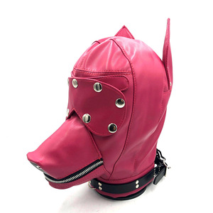 Venta caliente transfronteriza SM Sex Love Prop Juguetes sexuales de cuero Bondage Pullover Dog Head Cover Sex Gear para hombres y mujeres Face Shields - Product Image 1