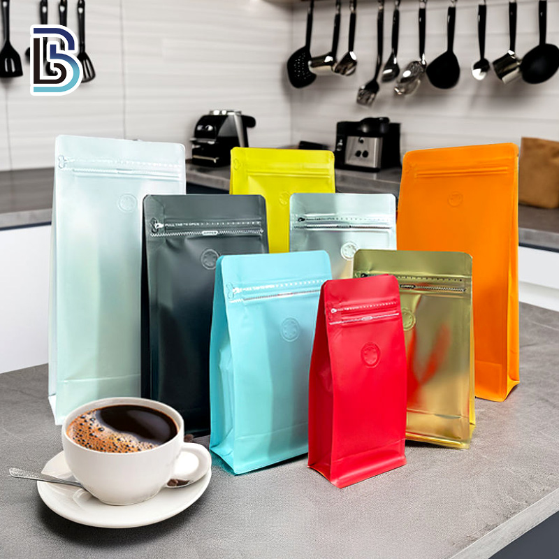 Lebei Packing Supplier Manufacturer Zipper Flat Bottom Stand Up Plastic Packaging Mylar Aluminium Foil Pouch Food Storage