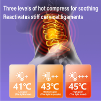 Masseur de cou chauffant avec 3 modes, appareil de traction cervicale rechargeable pour soulager la douleur et la relaxation musculaire