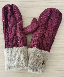 Gants chauds d'hiver de <span class=keywords><strong>haute</strong></span> qualité super bon marché Gants d'hiver pour femmes Mitaines tricotées pour filles Lady en stock - Product Image 3