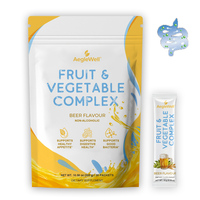 AegleWell Fruit & Vegetable Complex Poeder, Alcoholvrije Natuurlijke Bieraroma, Ondersteunt de Spijsvertering & Gezonde Eetlust
