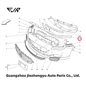 Ammortizzatore centrale 670003826 sotto il paraurti anteriore per Quattroporte M156 - Product Image 2